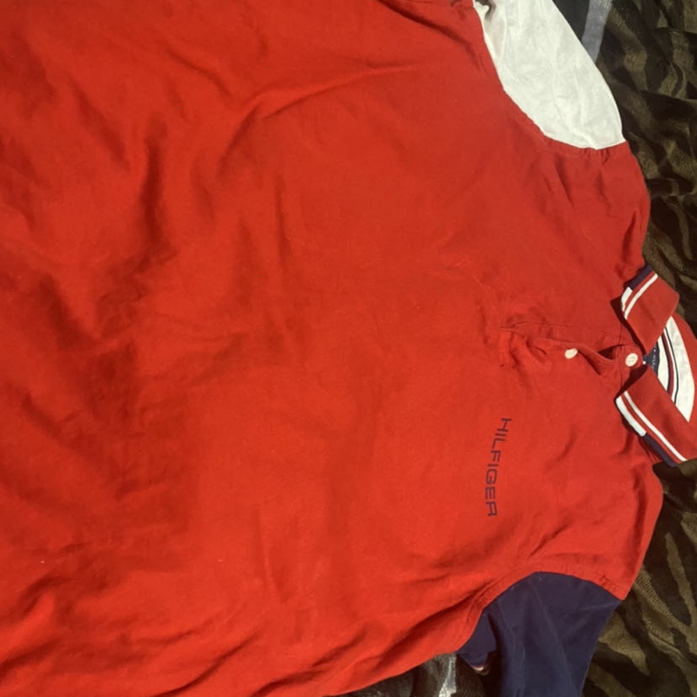 Red Medium Tommy Hilfiger Button Up